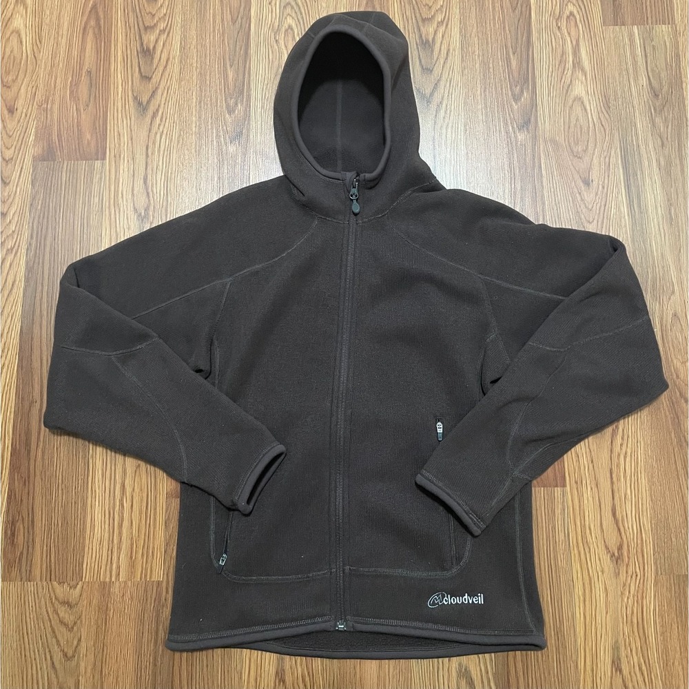 Cloudveil Womens Small Hooded Performance Fleece Jacket Full Zip Made In Canada